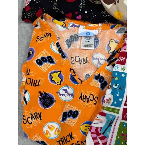 Lot of 5 SB Scrubs Womens Size XL Themed Scrub Tops - Picture 6 of 6
